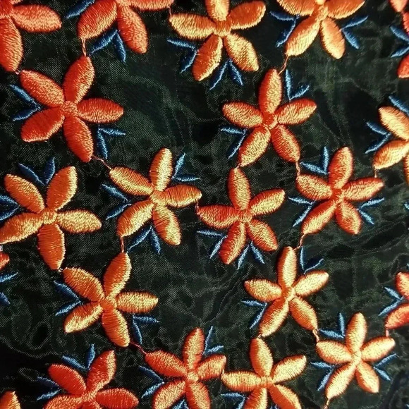 {J. Crew Collection} Embroidered Floral Organza Blouse Size 0 - Picture 6 of 12